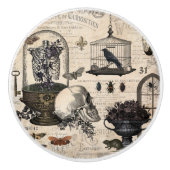 Modern Halloween Garden Keramische Knop (Voorkant)