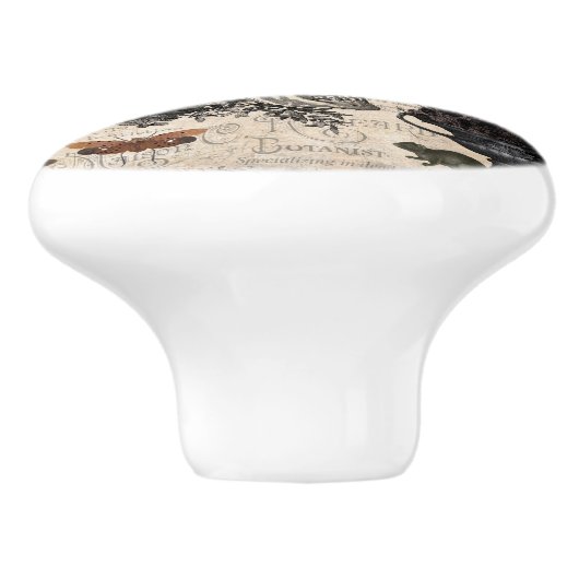 Modern Halloween Garden Keramische Knop (Zijkant)