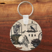 Modern  Halloween Garden Sleutelhanger (Voorkant)