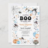 Modern Halloween Ghost Boy Baby shower Kaart (Voorkant)