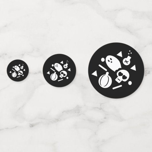 Modern Halloween Ghost Skeleton Confetti (Voorkanten)