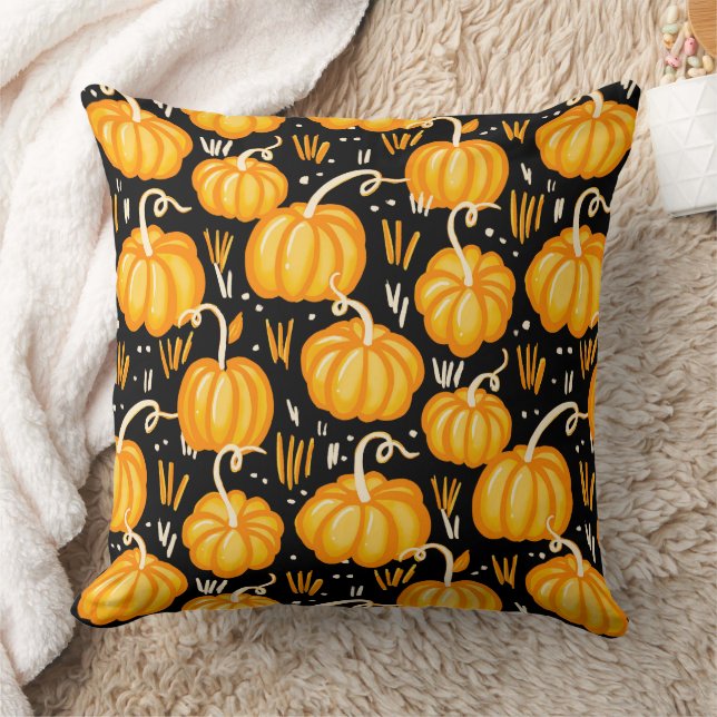 Modern Halloween herfst pompoen Patch patroon Kussen (Deken)