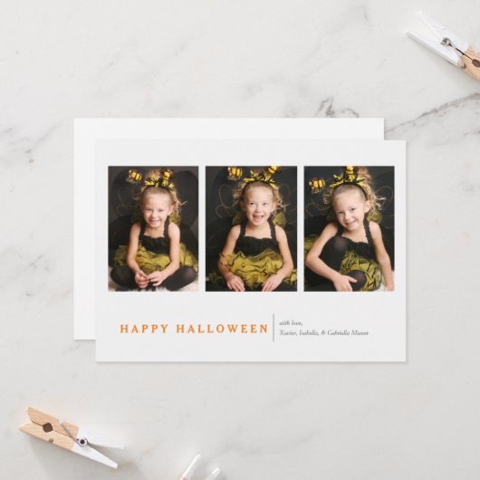 Modern Halloween Kaart (Voorkant / Achterkant in situ)