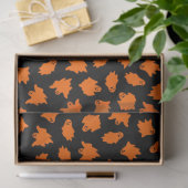 Modern  Halloween Oranje Ghost Tissuepapier (Geschenk)