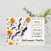 Modern Halloween Party Kaart (Staand voorkant)