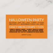 Modern Halloween Party Ticket Invitation Informatiekaartje (Achterkant)