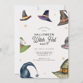 Modern Halloween Sinaasappel Witch Pet Party Kaart (Voorkant)