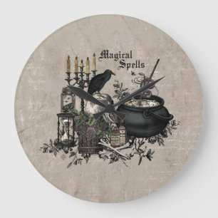 Modern  Halloween WITCHES BREW Grote Klok