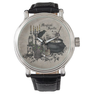 Modern Halloween WITCHES BREW Horloge