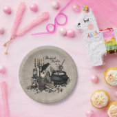 Modern Halloween WITCHES BREW Papieren Bordje (Feest)