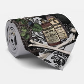 Modern  Halloween WITCHES BREW Stropdas (Opgerold)