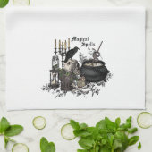 Modern  Halloween WITCHES BREW Theedoek (Gevouwen)