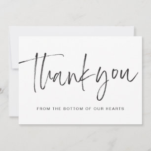 Modern Hand Brush Schrift Bedankkaart