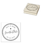 Modern Hand Calligraphy Wedding Save the Date Rubberstempel (Gestempeld)