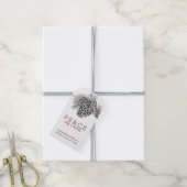 Modern Hand Drawing Pine Branch Holiday Business Cadeaulabel (Met Touw)