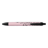 Modern, Hand-Drawn Cherry Blossom Zwarte Inkt Pen (Achterkant)