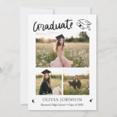 Modern Hand Drawn Class of 2026 Graduation Party Kaart (Achterkant)