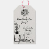 Modern Hand Drawn New Year's Eve Party  Cadeaulabel (Achterkant)