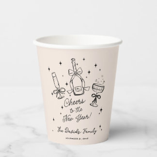 Modern Hand Drawn New Year's Eve Party  Papieren Bekers