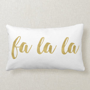 Modern Hand Lettered Fa La La La Kerstfeestay Kussen
