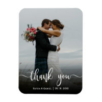 Modern Hand Lettered Wedding Foto Hartelijk dank