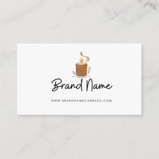 Modern Hand-Poured Soy Candle Business Card Visitekaartje