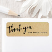 Modern Hand Script Bedankt voor uw bestelling Etiket (Insitu)