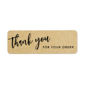 Modern Hand Script Bedankt voor uw bestelling Etiket (Voorkant)