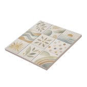 Modern Handcrafted Ceramic Tile – Artisanat Modern Tegeltje (Zijkant)