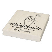 Modern Handgemaakt door (aangepaste naam), Groot Rubberstempel (Stempel)
