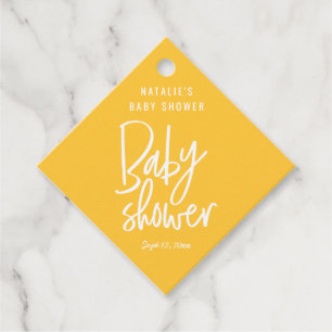 Modern handgeschreven baby shower bedankjes labels