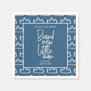 Modern handgeschreven baby shower servet