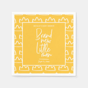 Modern handgeschreven baby shower servet