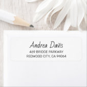 Modern Handgeschreven Basic 02. Retouradres Etiket (Insitu)