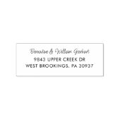 Modern handgeschreven retouradres 	rubberstempel (Afrduk)