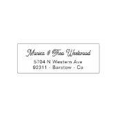 Modern HandGeschreven retro Naam en adres bruiloft Zelfinktende Stempel (Design)