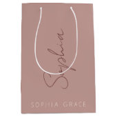 Modern handgeschreven Roos voor handgeschreven scr Medium Cadeauzakje (Voorkant)