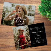 Modern handgeschreven script 2-foto Afstuderen Aankondiging