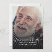 Modern handgeschreven script 2-foto begrafenis/doo bedankkaart (Voorkant)