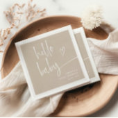 Modern handgeschreven script Baby shower Servet