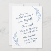 Modern handgeschreven script bruiloft uitnodiginge kaart (Voorkant)