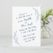 Modern handgeschreven script bruiloft uitnodiginge kaart (Staand voorkant)