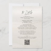 Modern handgeschreven script Earth Tones Wedding Kaart (Achterkant)