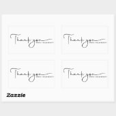 Modern handgeschreven script Hartelijk dank voor u Rechthoekige Sticker (Vel)