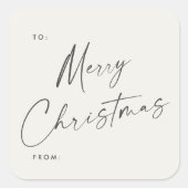 Modern Handgeschreven Script Merry Christmas Gift  Vierkante Sticker (Voorkant)
