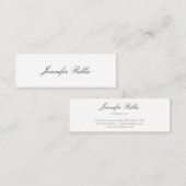 Modern Handgeschreven Script Minimalist Profession Mini Visitekaartje (Voorkant / Achterkant)