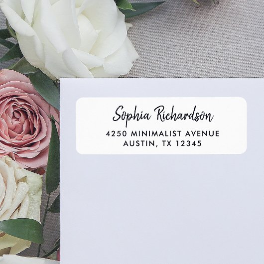 Modern handgeschreven script | Retouradres Etiket