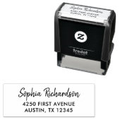 Modern handgeschreven script | Retouradres Zelfinktende Stempel (In situ)