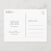 Modern handgeschreven script Vergroten kerstfoto Briefkaart (Achterkant)