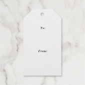 Modern handgeschreven script, vrolijk kerstgoud cadeaulabels (Achterkant)